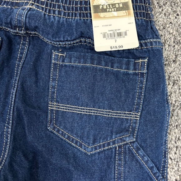 NEW Boy’s Arizona Pull-On Pant Jeans Size 7 Dark Wash - Picture 7 of 7